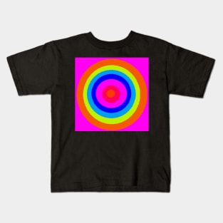 Hot Pink Circle Pattern Kids T-Shirt